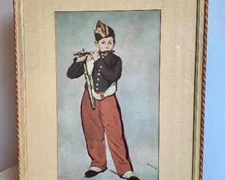 Item 153:  The Fifer or Young Flautist is a painting by French painter Édouard Manet, made in 1866.- 10.75" x 14.75":  $35.00