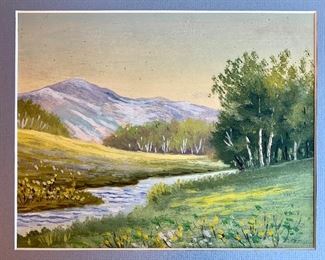 Item 202:  Mountain Scene, acrylic - 14" x 11":  $35.00