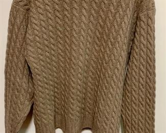 Item 456:  Thick Brown cashmere sweater:  $35