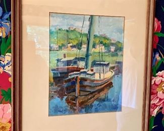 Item 203:  Unsigned oil on canvas - 16.25" x 20":  $345