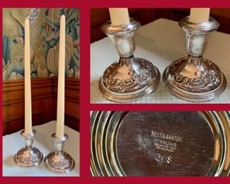 Item 54:  Reed and Barton Silver candlesticks - 3.25":  $40.00