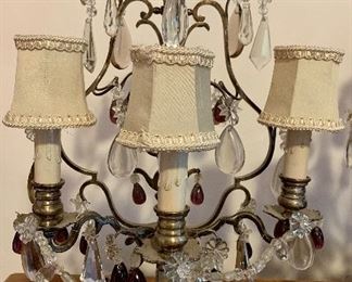 detail - please note there may be some crystals missing and the shades may need some TLC here and there.