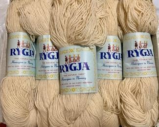 Item 409:  Rygja Vintage 100% Virgin Wool Yarn (5):  $25
