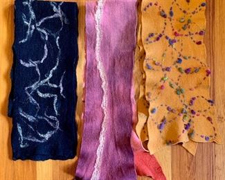 Item 459:  Three felt scarfs:  $28
