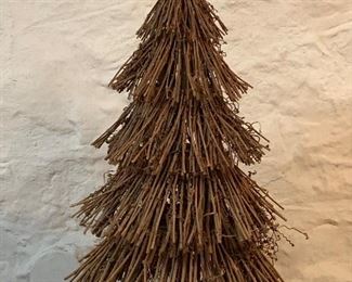 Item 488:  Wood stick Xmas tree - comes apart into 3 pieces - 38":  $40