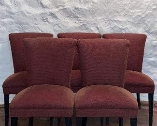 Item 228:  (6) Crate & Barrel chairs (one not pictured) - 19.5"l x 19"w x 35"h: $350 