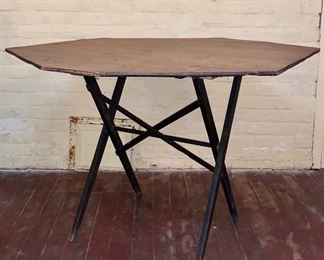Item 229:  Wood folding table - 42"l x 46"w x 29"h:  $50
