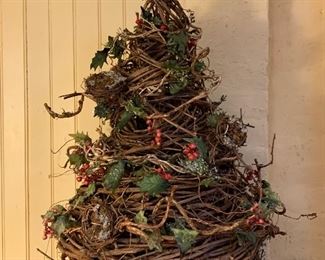 Item 489:  Decorative twig Xmas tree - 27.5":  $18
