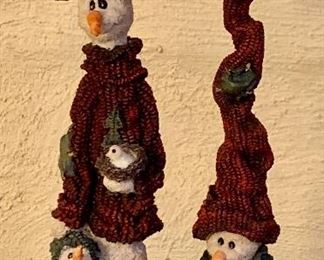Item 490:  Two Boyds Bears Snowmen: $12