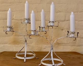 Item 236:  Shabby Chic Candelabras - 13.5" x 12": 
$48.00/Pair