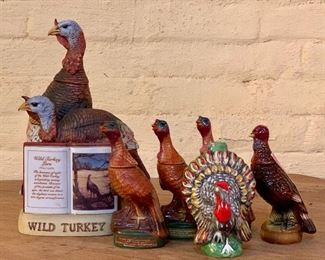 Item 497:  Wild Turkey decanter and the flock:  $45