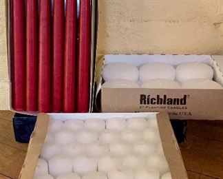 Item 501:  Three boxes of candles (one box of red tapers) - Richland Tapers and Yankee Candles:  $30