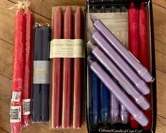 Item 505:  Lot of candles with four purple tapers:  $20