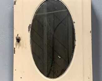 Item 361:  Antique Metal Mirrored Medicine Cabinet in need of TLC - 13"l x 5.5"w x 21.25"h: $85