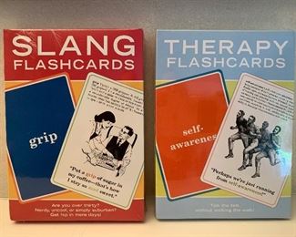 Item 407:  New slang & therapy flashcards: $12 for both (unopened)
