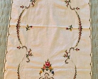 Item 446:  Antique Cross Stitch Linen:  $16