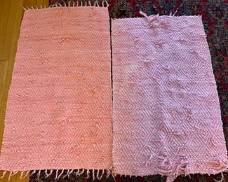 Item 556:  Two rag rugs - well loved but got some more life in them for the right spot! $10