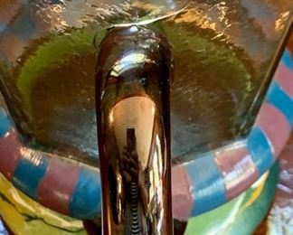 Please note the internal fissure in glass above handle. This item is priced "As-Is"