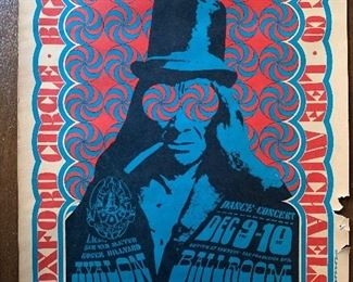 Item 296:  Big Brother & The Holding Company vintage concert poster (4th printing) - 14" x 20":  $100