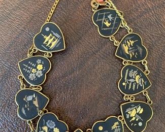 Item 530:  Vintage Damascene bracelet:  $20.00