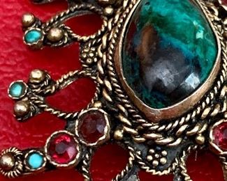 Closeup of vintage pin.