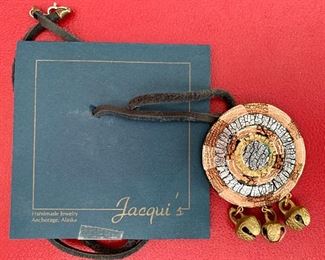 Item 588:  Handcrafted and signed  necklace by Jacqui Ertischek from Anchorage Alaska.  $34.00