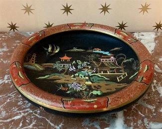 Item 311:  Carlton Ware Black and Orange Float Bowl - 10.5": $225