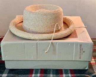 Item 465:  Helen Kaminski raffia hat (Australia)  with original box:  $70