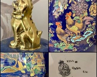 Carlton Ware Urns Blue