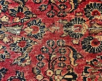 detail - this rug has wear