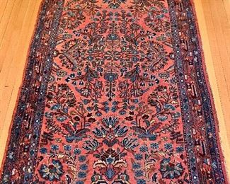Item 380:  Antique Oriental Wool rug - 77" x 44":  $350
