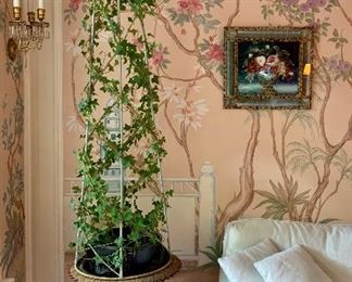 Item 389:  Trellis and ivy plant (cast iron base is not included) - 75":  $165  