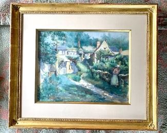 Item 614:  Watercolor on paper by W. Channing Cabot - 24.5" x 21":  $195