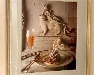 Item 641:  Jerry Simpson framed cuisine photo - 28.5" x 32.5":  $195