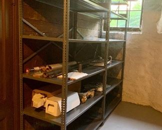 Item 626:  Metal shelving units...6 available - 48.25"l x 24"w x 85"h:  $45 each, double ones are $75 each