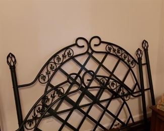 Queen Iron headboard and footboard with frame