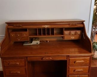 Beautiful Roll Top desk with Chair