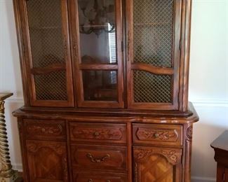 Lighted china cabinet/shelves have glass inserts.
Excellent condition 