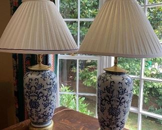 Blue/White Ginger Jar Lamps