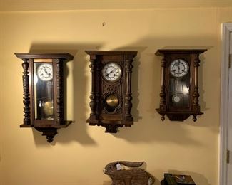 German Windup Pendulum Clocks