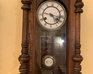 German Wall Clock R&A Windup Pendulum