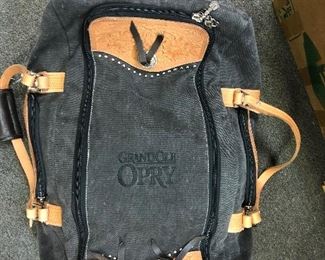 New with tags! Montana Silversmith rolling luggage SPECIAL EDITION monogrammed  Grand Ole Opry. LEATHER & CANVAS