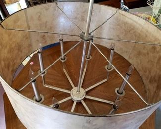 Large mica shade chandelier