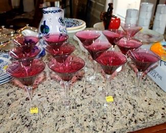 Pilgrim cranberry martini glasses
