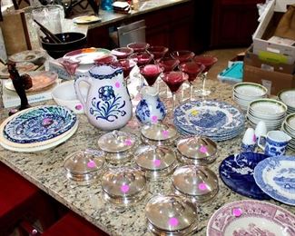 Glassware and pottery