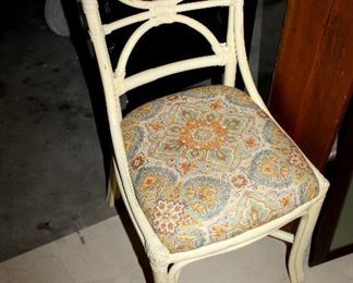 Painted rattan chair