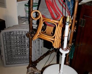 Faux bamboo & rattan table bases