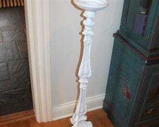 Tall white candle stand
