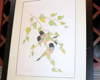 "Lady Gould Finch" signed limited edition framed print by Moran