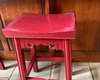 Red Asian style barstools